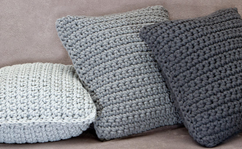 poduszki ze sznurka bawełnianego